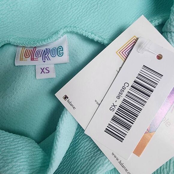 NWT LuLaRoe Pastel Teal Cassie Skirt (XS) - Picture 5 of 5